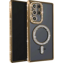 xirshop Samsung Galaxy S23 Ultra Joke Simli Magneticsafe Kılıf - Gold