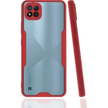 No35 Newface Realme C11 2021 Kılıf Platin Silikon - Kırmızı