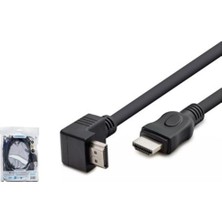 Paxteks Hadron HDX2016 HDMI Kablo Pvc L Tip 1.5m Siyah