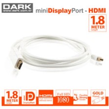 Dukkanıum Dark MDPXHDMIL180 1.8mt Mini Displayport To Hdmı Kablo