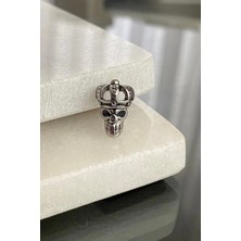 Jaida Moda Unisex Gri Gotik Iskelet Kral Model Kıkırdak Helix Lobe Piercing