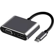 Negok Frisby FA-7678C Type-C - Hdmi+Vga 4KX2K Adaptör