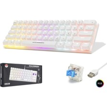 Cash Dukkan Hadron G508B Kablolu Oyuncu Mini Klavye Mekanik Blue Switch Rgb Q Beyaz