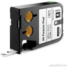 AK-SA-STR Dymo 1868751 Xtl Çok Amaçlı Vinil, 12 mm x 7 M, Beyaz-Siyah