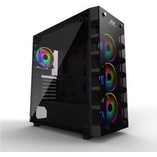 Freedom Storee Powerboost X59RGB-650W 80+ USB 3.0 Tempered Glass 6 x Rgb Fanlı Gaming Kasa (JBST-X59RGB-650)