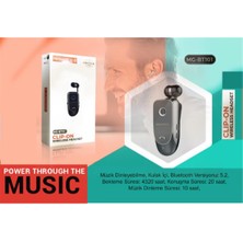 Uslucan Alışveriş Megatech MG-BT103 Clıp-On Makaralı Bluetooth Kablosuz Kulaklık