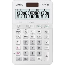 Casio JS-40B-We Beyaz Renkli Ekranlı 14 Haneli Profesyonel Masa Üstü Hesap Makinesi