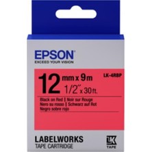Tuba Toptaş Epson Lk-4rbp Pastel Kırmızı Üzeri Siyah 12MM 9metre