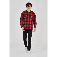 Glam Love Oduncu Gömlek - Kırmızı