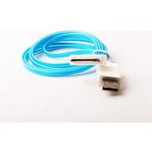 Paxteks Vcom CU272FS Iphone 4 1mt Ledli Kablo Mavi