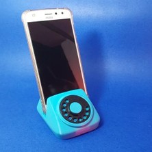 Genç 3D Nostaljik Eski Telefon Görünümlü Akıllı Telefon Standı | Vintage Masaüstü Telefon Tutucu