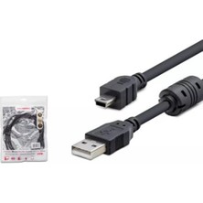 Dukkanıum Hadron HDX7538 1.5m USB Mini V3-5pin To USB Kablo Siyah