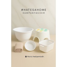 Feyza Design Şık 5 Parça Banyo Seti: Kurna, Tabure, Sepet, Banyo Tası ve Hediye Havlu