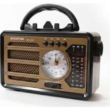 Maxdora Everton RT-737 Bluetooth Usb-Micro Sd Solarlı Saatli Nostaljik Radyo