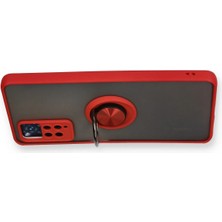 No35 Newface Xiaomi Redmi Note 11 Pro Kılıf Montreal Yüzüklü Silikon Kapak - Kırmızı