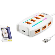 AK-SA-STR Hadron HDX7037 USB Hub 10-Usb 1.2m Beyaz