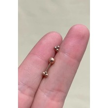 Jaida Moda 316L Cerrahi Çelik Rose Üç Toplu Tragus, Kıkırdak, Helix 6mm Piercing