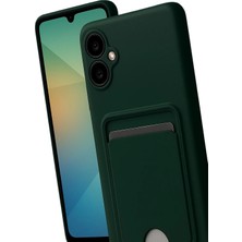 No35 Newface Samsung Galaxy A07 4g Kelvin Kartvizitli Silikon - Koyu Yeşil