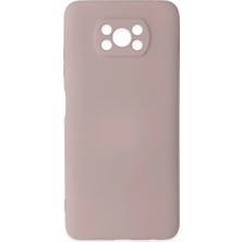 xirshop Xiaomi Pocophone X3 Kılıf Nano Içi Kadife Silikon - Pudra