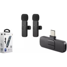 Tbl Dekor Hadron HDX2788 Kablosuz 2-Mikrofon Type-C Siyah