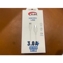 CT Stones Elba ELB25-M3A Micro USB 3A Şarj Kablosu 1mt Hızlı Şarj