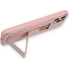 No35 Newface Iphone 11 Pro Max Kılıf Coco Deri Standlı Kapak - Pembe