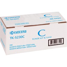 Lims Store Kyocera TK-5230C Cyan Mavi Orjinal Fotokopi Toneri Ecosys M5521CDN-5521CDW P5021CDN-5021CDW 2.200 S