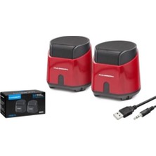 Stylmenplus Hadron HD6024R Speaker Pc Kırmızı 8.5-9-9 cm