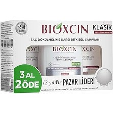 SHC4200 Bioxcin Klasik Bitkisel Kuru ve Normal Saçlar Için 3X300 ml Saç Dökülmesine Karşı Şampuan