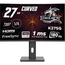 Stylmenplus Dexim 27" DMT007 Fhd 180Hz 1ms Hdmı+Dp K27SG Freesync Adaptive Sync Curved Va Gaming Pivot Monitör