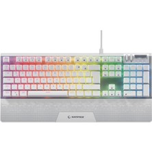 Rampage Carbon Beyaz Rgb Q Gaming Oyuncu Klavye Bilek Destekli Red Switch
