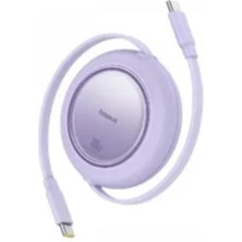 AK-SA-STR Baseus P10364500213-00 Free2 Pull Mini Kablolu Usb-C 100W 2m Mor Şarj Kablosu