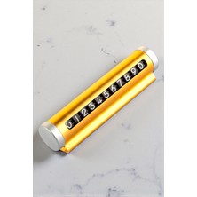 Katilus Gold Çevirmeli Araç Içi Telefon Numaralık Alüminyum Oto Park Numaratörü Metal Kasa Parkmatik