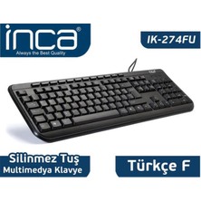 Negok Inca IK-274FU F-Usb Multimedya Black Laser Prınt Klavye