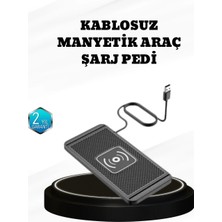 No35 15W Manyetik Kablosuz Şarj Pedi Araç Masa Kullanımına Uygun Qi Şarj Cihazı