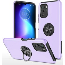 xirshop Xiaomi Poco F3 Kılıf Elit Yüzüklü Kapak - Mor