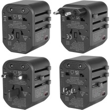 Novis Liora S-Link SL-WL20PD 2-Usb 2.4A + Pd 20W Yedek Akım Sigortalı 100-240V Universal Çevirici Priz Adaptör