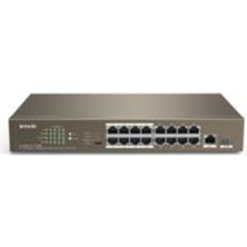 Dukkanıum Tenda TEF1118P-16-150W 16 Port Poe+ 10-100 Switch Çelik Kasa Rack Mount