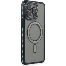 xirshop Iphone 15 Pro Kılıf Joke Simli Magneticsafe Kılıf - Lacivert