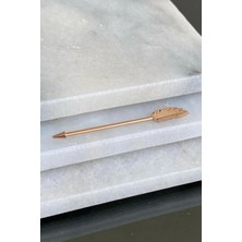 Jaida Moda Kadın Rose Cerrahi Çelik Tüy Figürlü Industrial Köprü Piercing