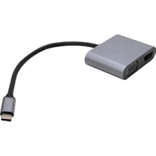 MK Beykoz Vcom CU4512 Type-C To Hdmi+Vga+Usb2.0+ Type-C Çevirici