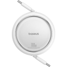 Rory Baseus Free2 Draw Mini Beyaz P10364500211-00 1mt 100W Pd Makaralı Type-C To Type-C