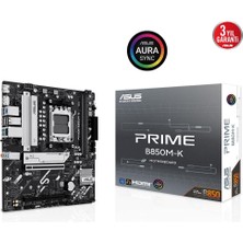 AK-SA-STR Asus Prime B850M-K Am5 Ddr5 Ses Glan Dp-Hdmi Sata3 Usb3.2 Matx Anakart