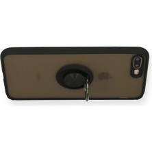 No35 Newface Iphone 7 Plus Kılıf Montreal Yüzüklü Silikon Kapak - Siyah