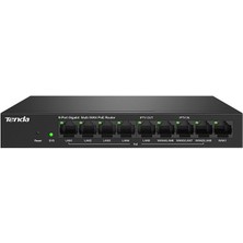 Freedom Storee Tenda G0-8g-Poe 9 Port 8 Port Poe+ 10-100-1000 Switch Çelik Kasa Poe Router