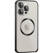 xirshop Joko Iphone 15 Pro Max Kılıf Metal Bumper Magneticsafe Kapak - Siyah
