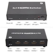 MK Beykoz Vcom DD433 3-1 Port 1.4V 3D Metal HDMI Switch