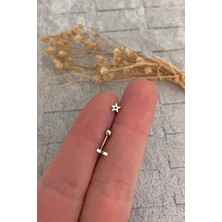 Jaida Moda Kadın Gri Yıldız Figür Çelik Tragus Helix Kıkırdak Piercing
