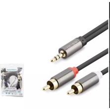 Maxdora Hadron HDX1068 3.5mm To 2rca Kablo 2line Gold 3m Si̇yah
