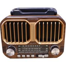 Celik Avm Everton RT-679 Bluetooth-Usb-Sd-Fm Şarjlı Solarlı Nostaljik Radyo